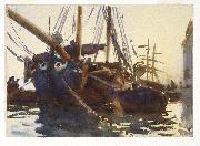 John Singer Sargent Venetian Boats Sweden oil painting artist